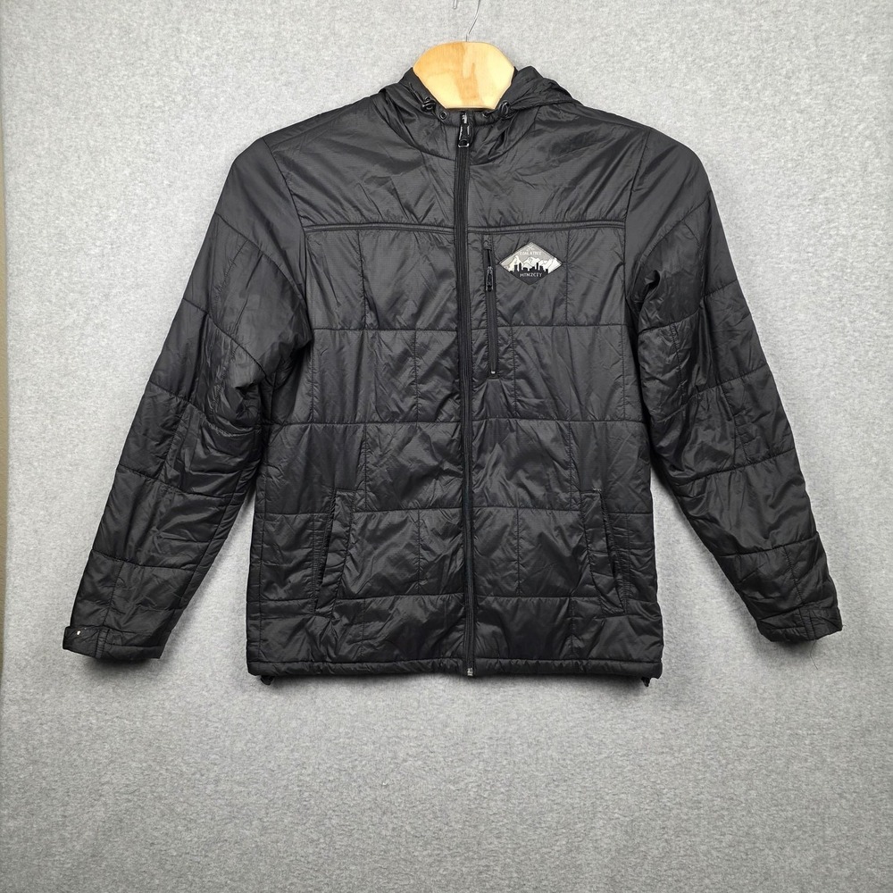 Coalatree‎ Jacket Mens Large Black Hooded Puffer MTN2CTY Full Zip Insulated